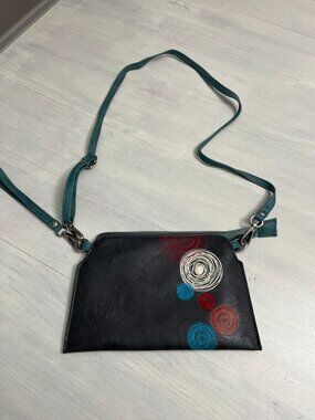 Espe Vegan Leather Crossbody Bag in Multi-Color Swirl